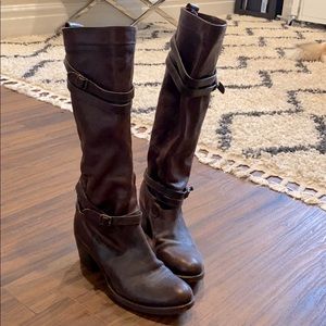 Distressed Brown Frye Boots